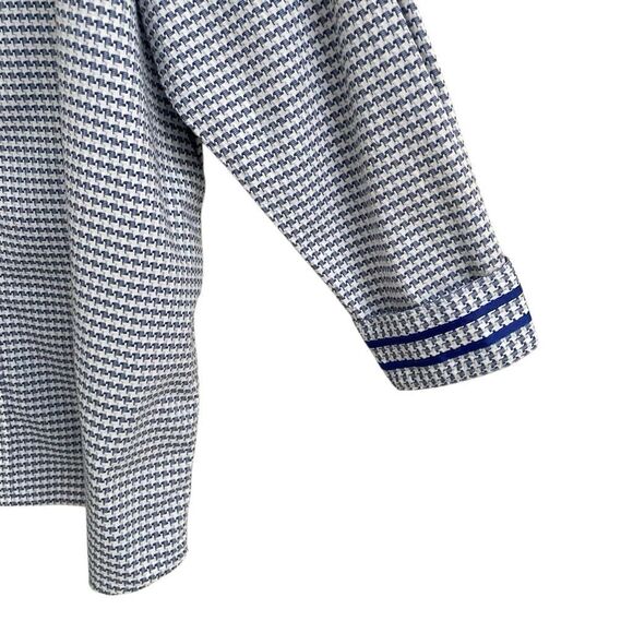 Robert Graham Houndstooth Long Sleeve Button-down Shirt Men’s 3XLT Blue & White - Picture 5 of 5